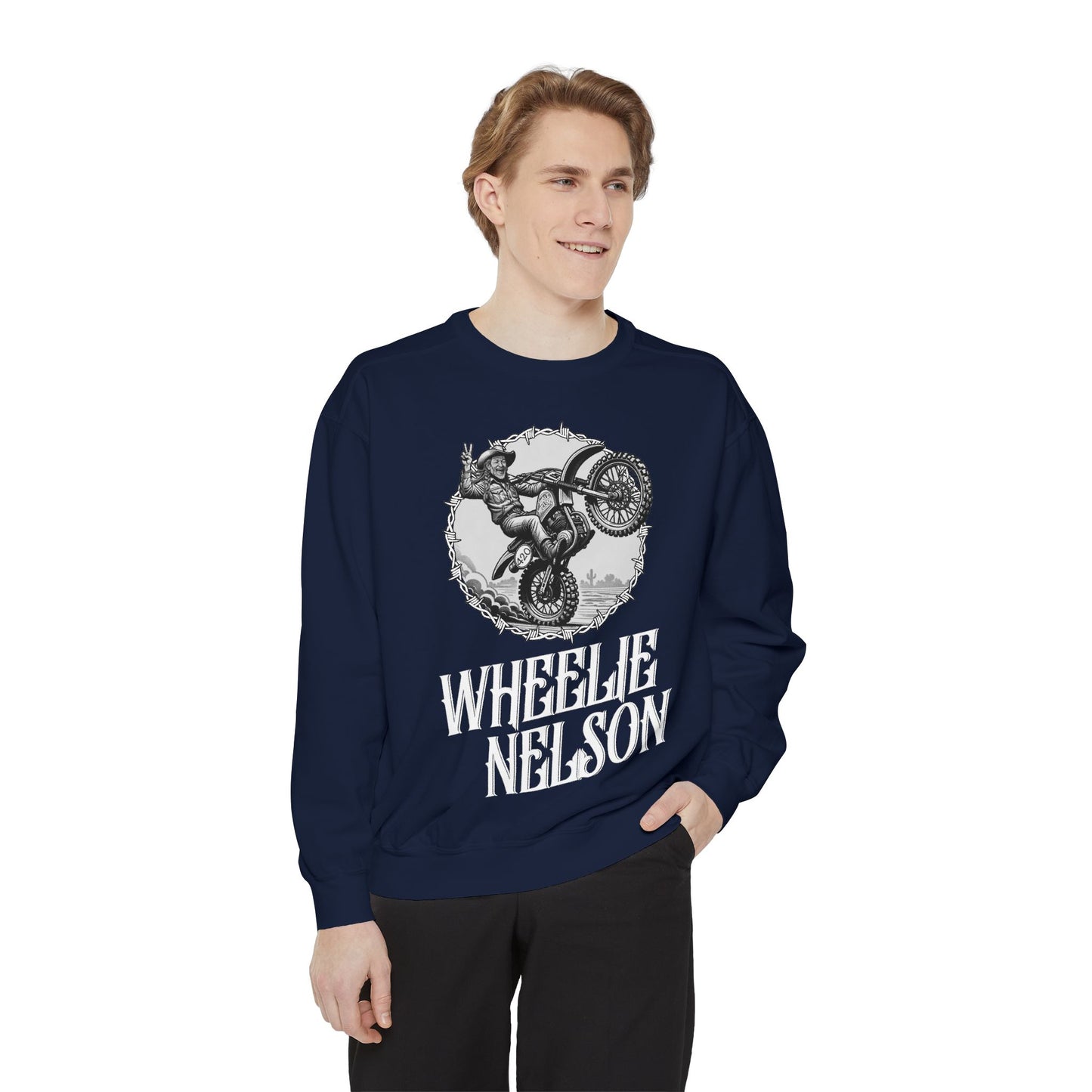 Wheelie Nelson Front Logo Crew