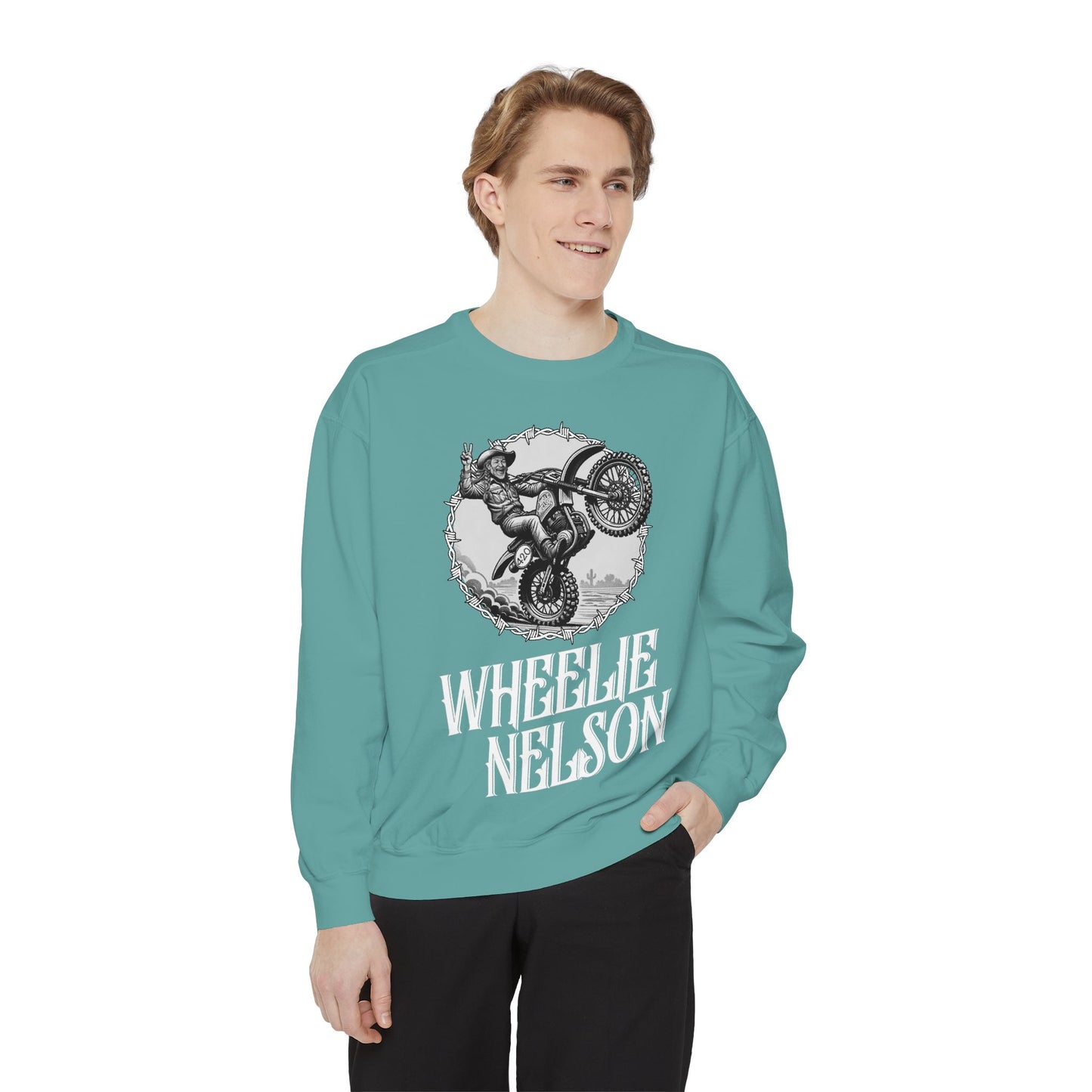 Wheelie Nelson Front Logo Crew