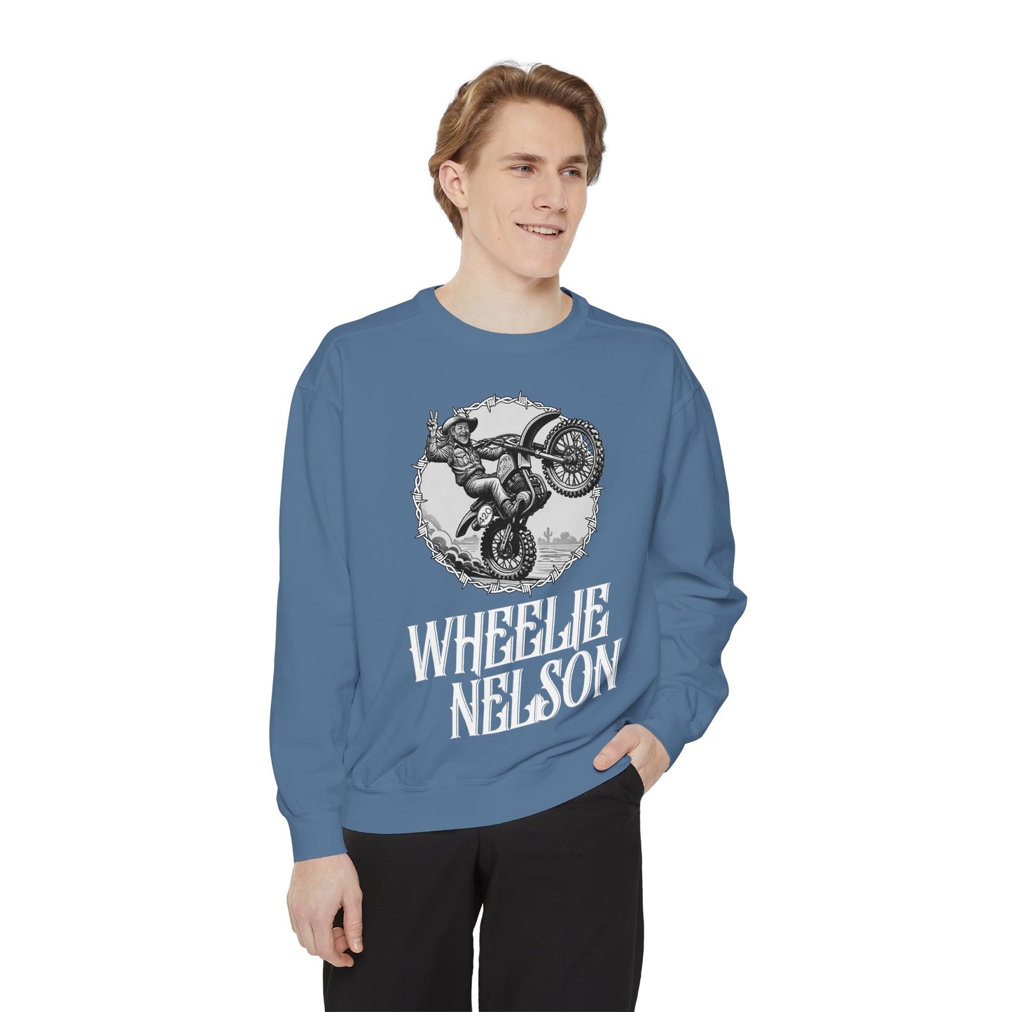 Wheelie Nelson Front Logo Crew