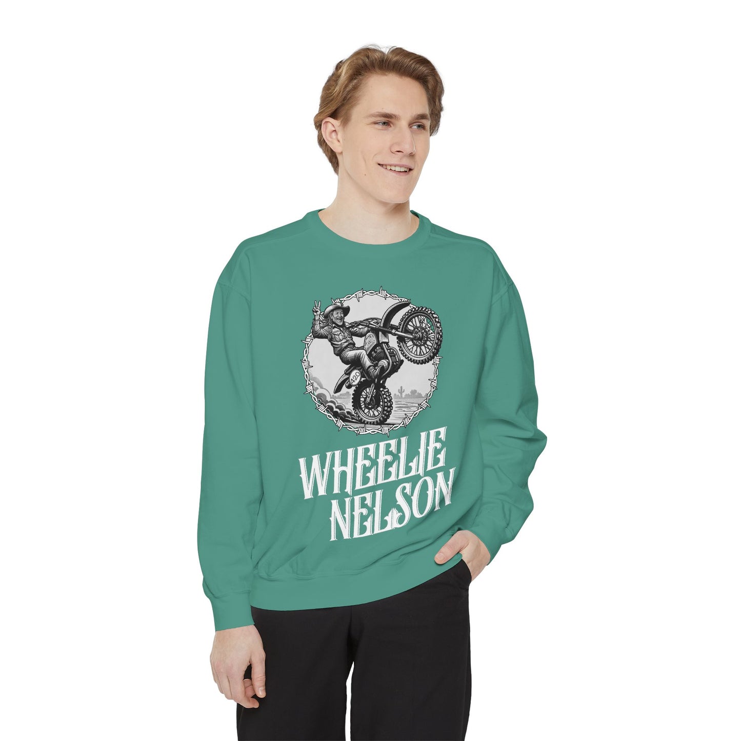 Wheelie Nelson Front Logo Crew