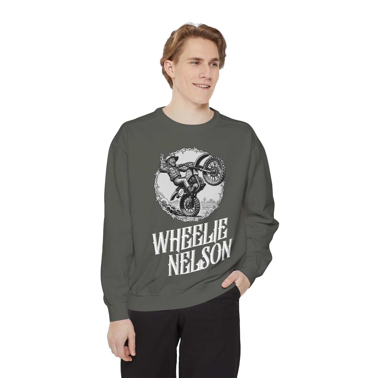 Wheelie Nelson Front Logo Crew