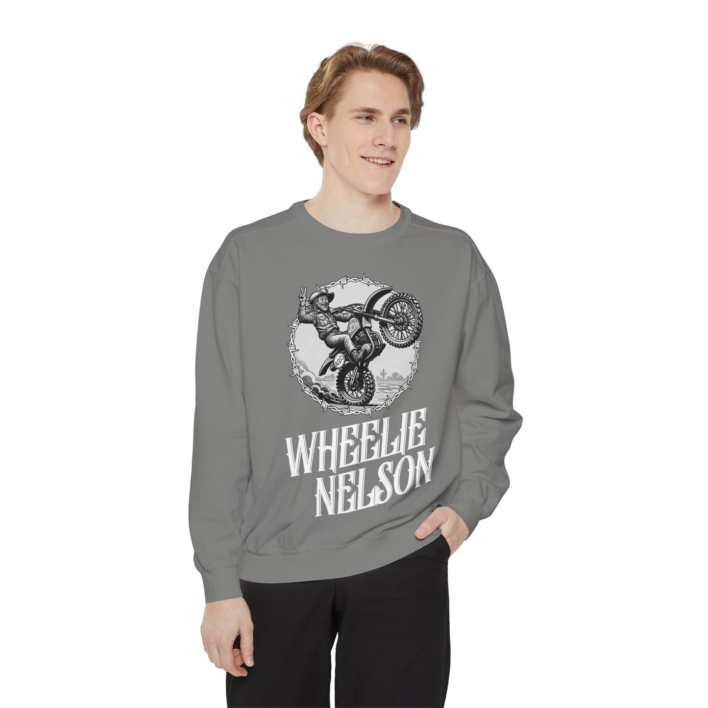 Wheelie Nelson Front Logo Crew