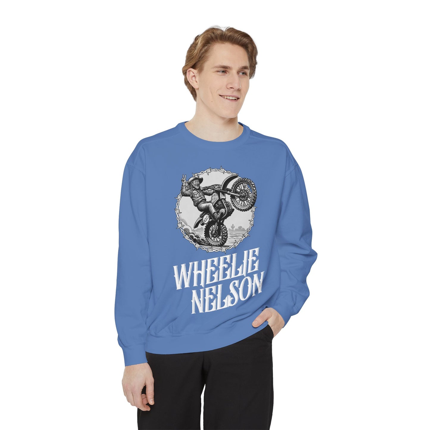 Wheelie Nelson Front Logo Crew