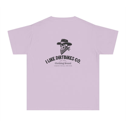 Youth I like dirtbikes outlaw tee- black font