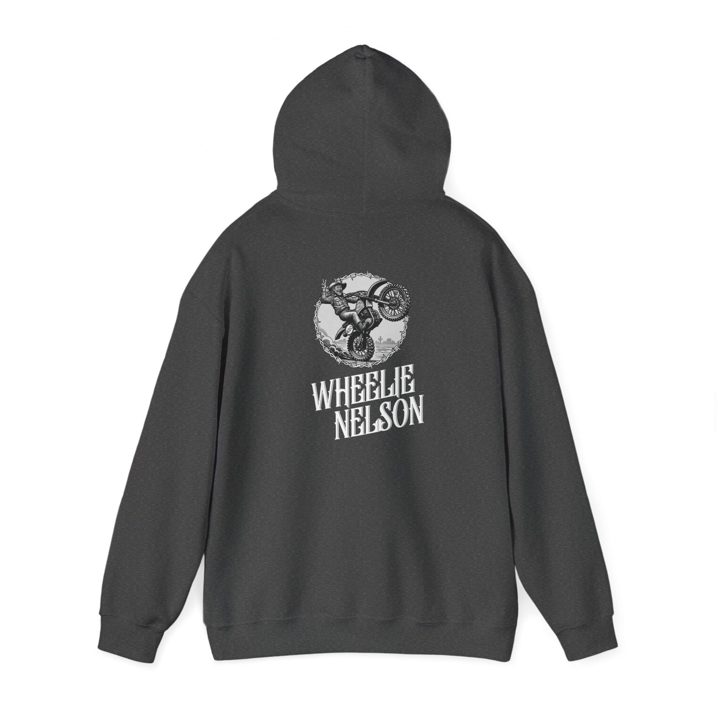 Wheelie Nelson-Black & White (Dark) Hoodie