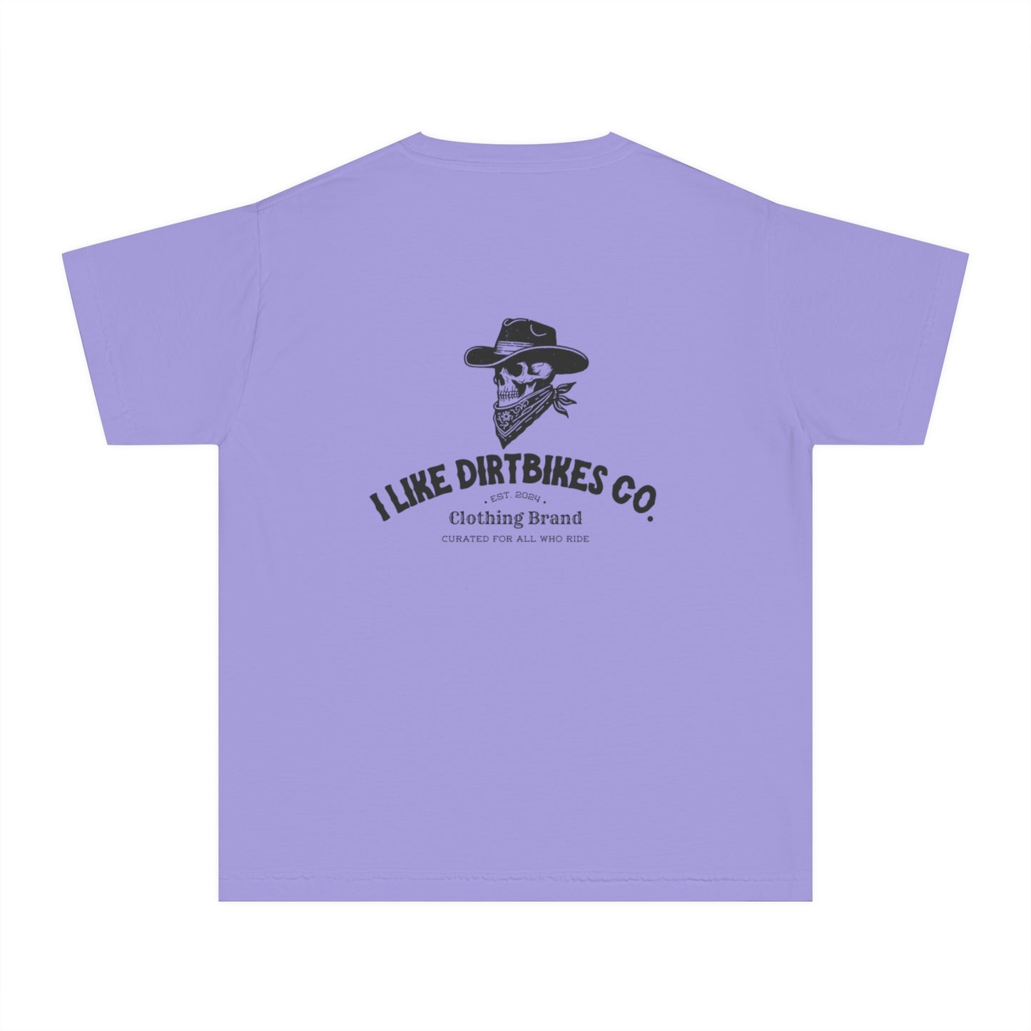 Youth I like dirtbikes outlaw tee- black font