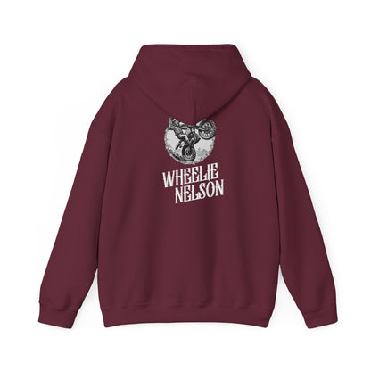 Wheelie Nelson-Black & White (Dark) Hoodie