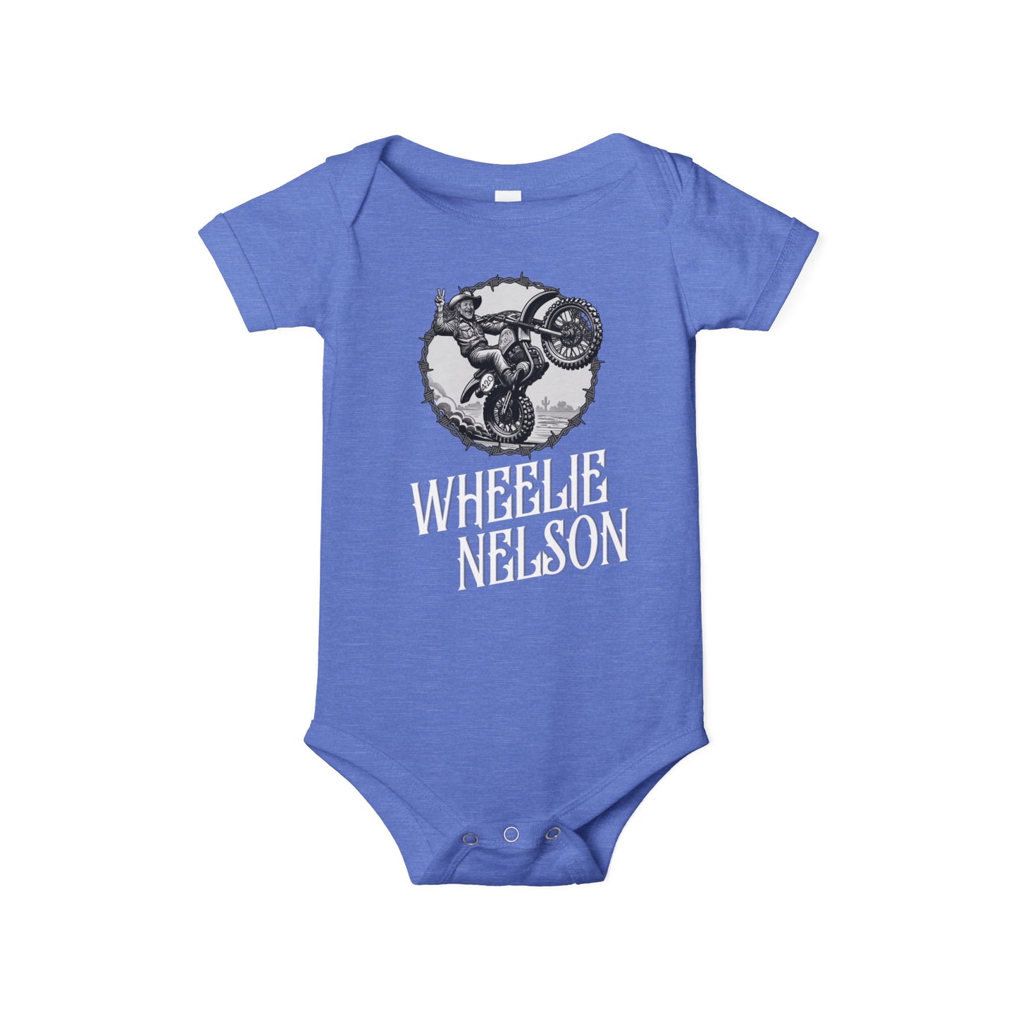 Black & White Wheelie Nelson Infant One Piece