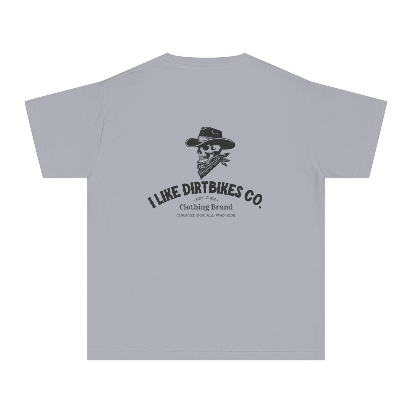 Youth I like dirtbikes outlaw tee- black font