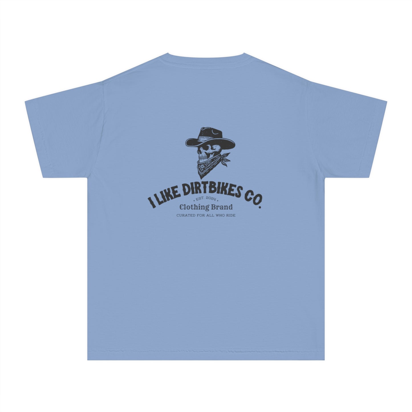 Youth I like dirtbikes outlaw tee- black font