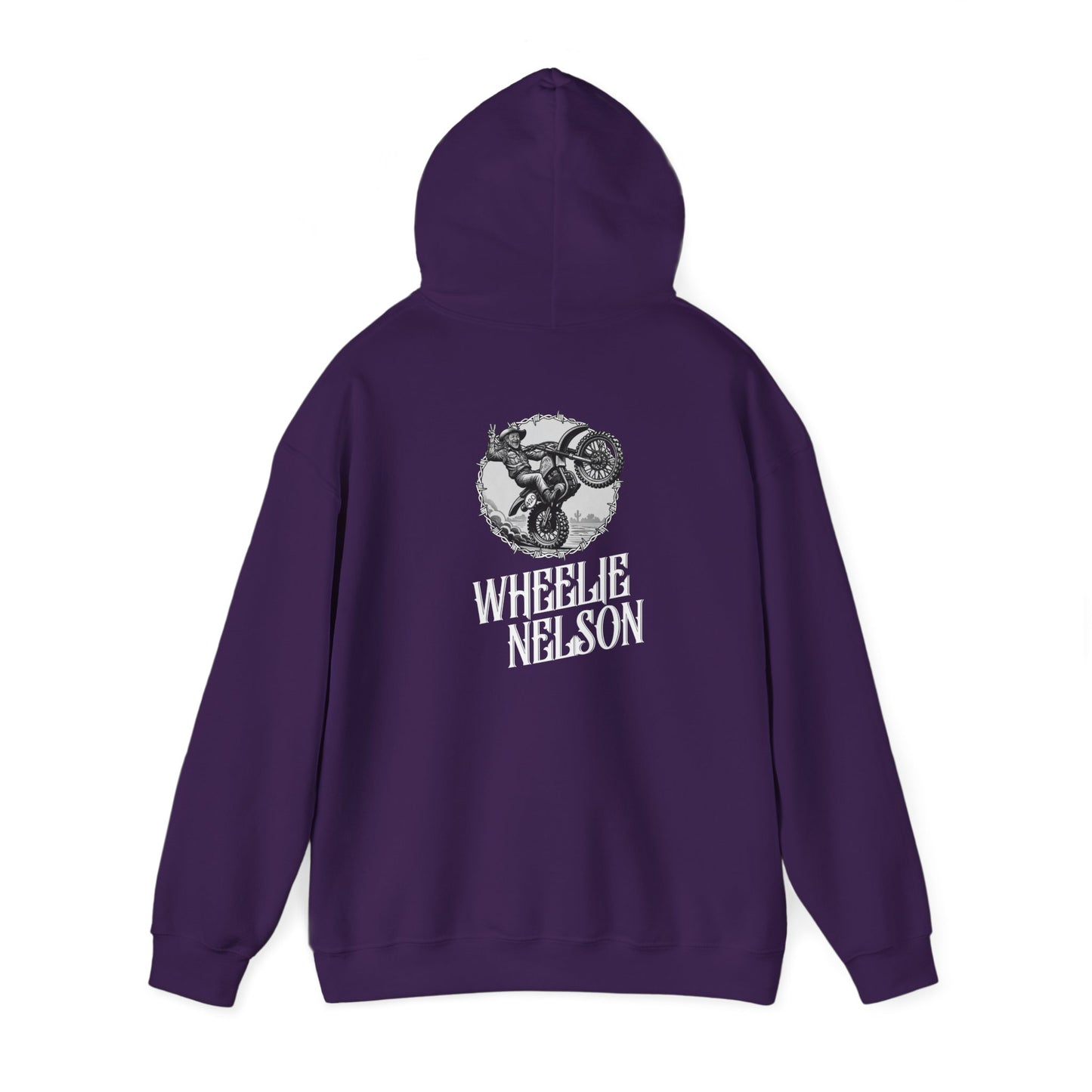 Wheelie Nelson-Black & White (Dark) Hoodie