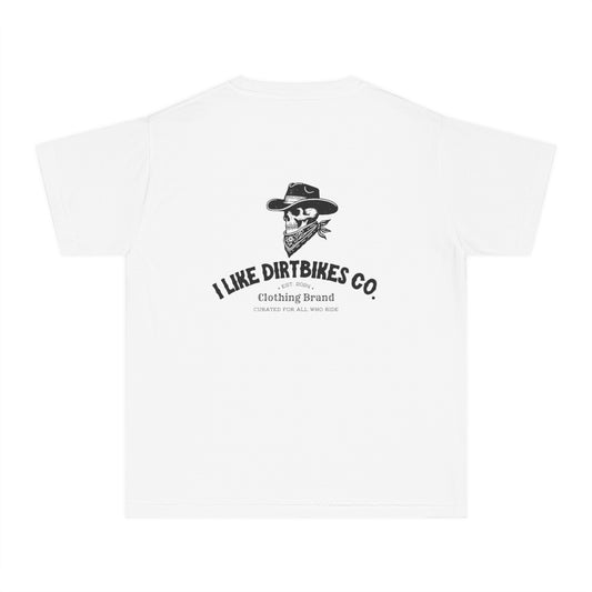 Youth I like dirtbikes outlaw tee- black font