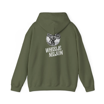 Wheelie Nelson-Black & White (Dark) Hoodie