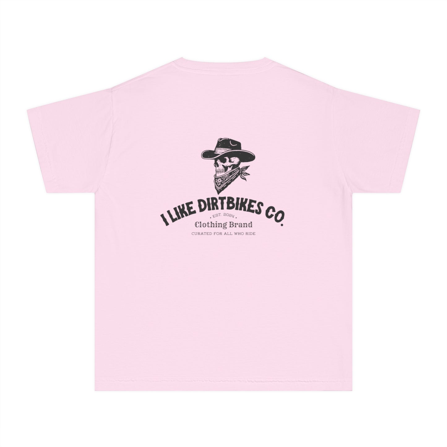 Youth I like dirtbikes outlaw tee- black font