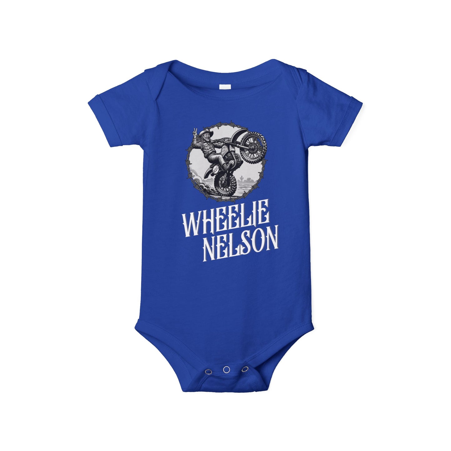 Black & White Wheelie Nelson Infant One Piece