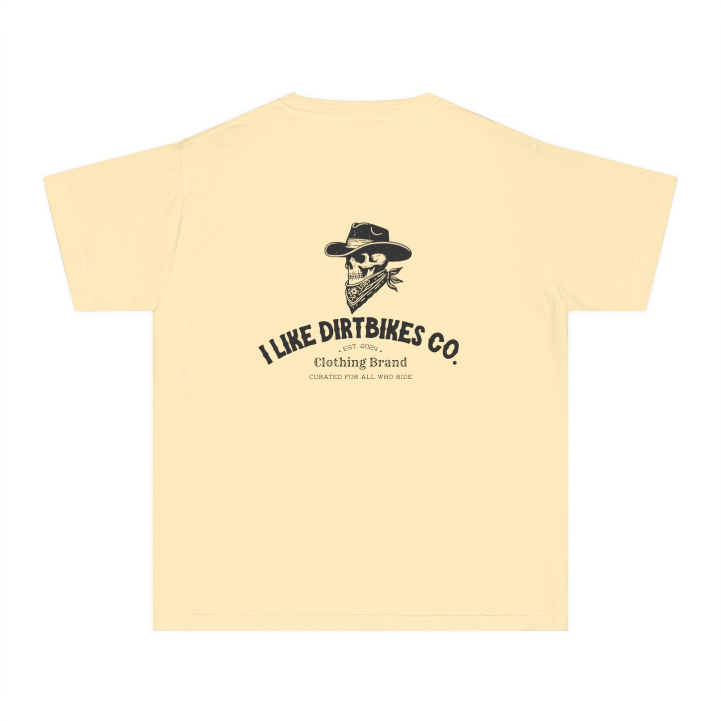 Youth I like dirtbikes outlaw tee- black font