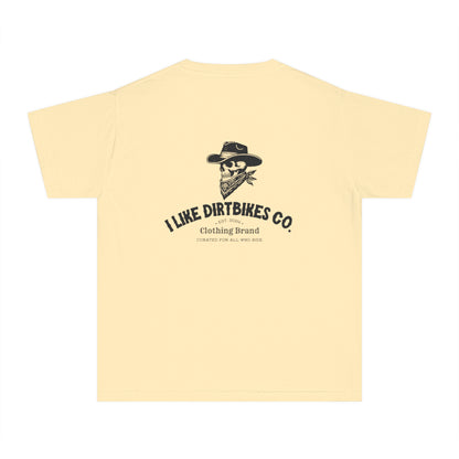 Youth I like dirtbikes outlaw tee- black font